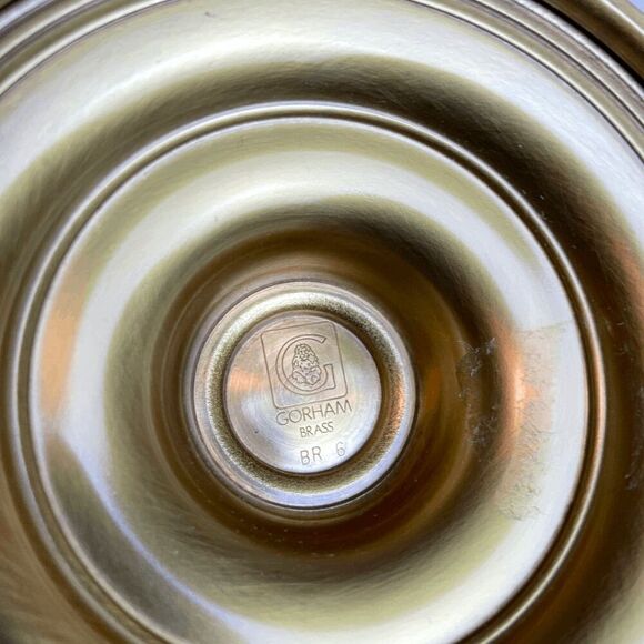 VTG Gorham Solid Brass Convertible Candlestick w/ Box Heirloom Decor - Picture 5 of 12